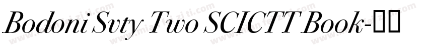 Bodoni Svty Two SCICTT Book字体转换